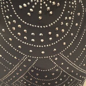 Vocal Black and Silver Fleur-de-Lis Top